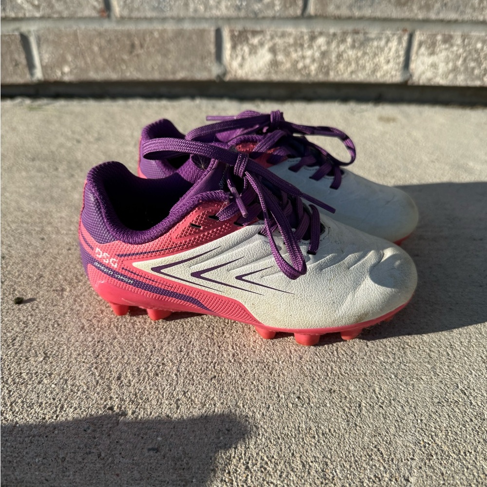 DSG Kids Soccer Cleats Purple Pink White